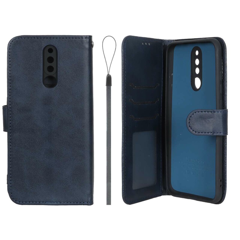 کیف موبایل مگنتی درجه یک داخل خز MNC Plus مدل Xiaomi Redmi 8 - سرمه ای