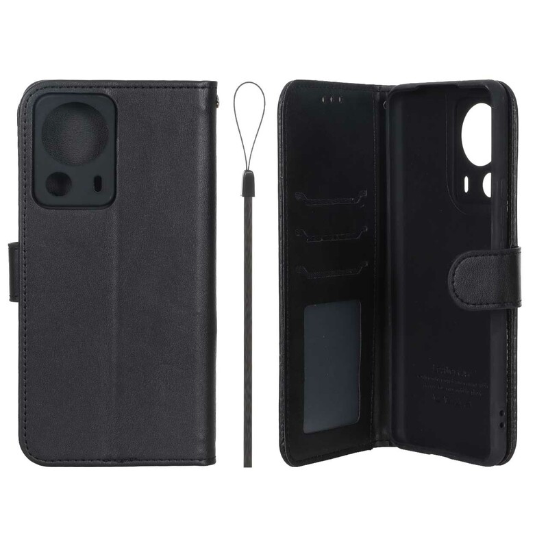 کیف موبایل مگنتی درجه یک داخل خز MNC Plus مدل Xiaomi Mi 13 Lite - مشکی