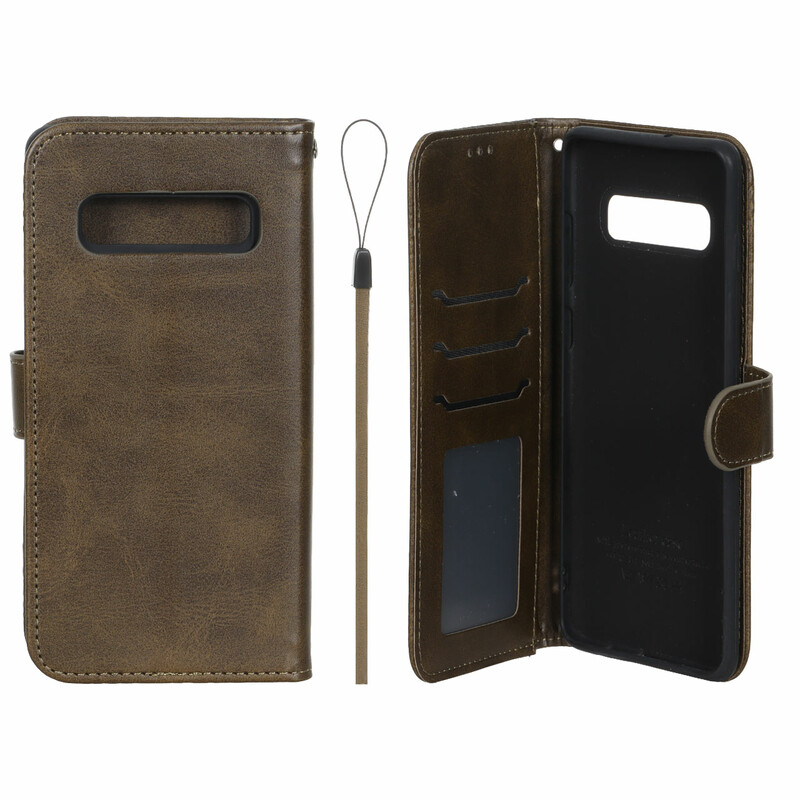 کیف موبایل مگنتی درجه یک داخل خز MNC Plus مدل Samsung Galaxy S10 Plus - سبز زیتونی