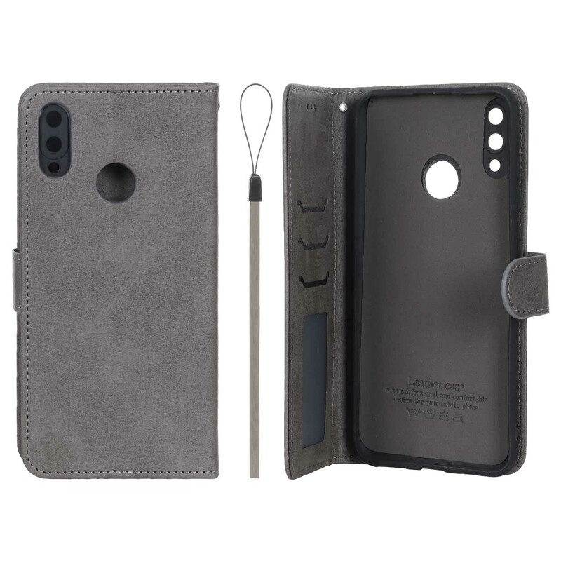 کیف موبایل مگنتی درجه یک داخل خز MNC Plus مدل Huawei Y7 Prime (2019) / Huawei Y7 (2019) - خاکستری