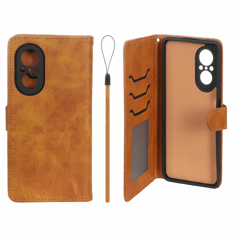 کیف موبایل مگنتی درجه یک داخل خز MNC Plus مدل Huawei Nova 9 SE - عسلی
