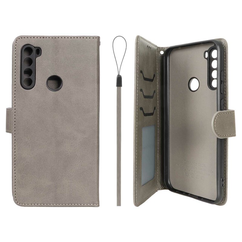 کیف موبایل مگنتی درجه یک داخل خز MNC Plus مدل Xiaomi Redmi Note 8T - خاکستری