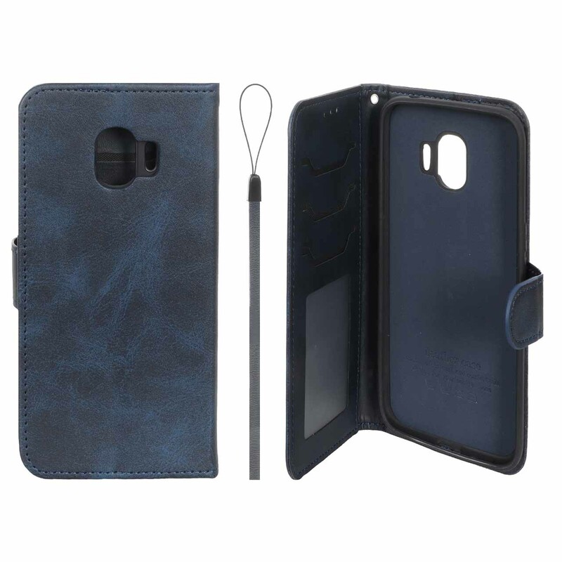 کیف موبایل مگنتی درجه یک داخل خز MNC Plus مدل Samsung Galaxy J2 Pro / J250 - سرمه ای