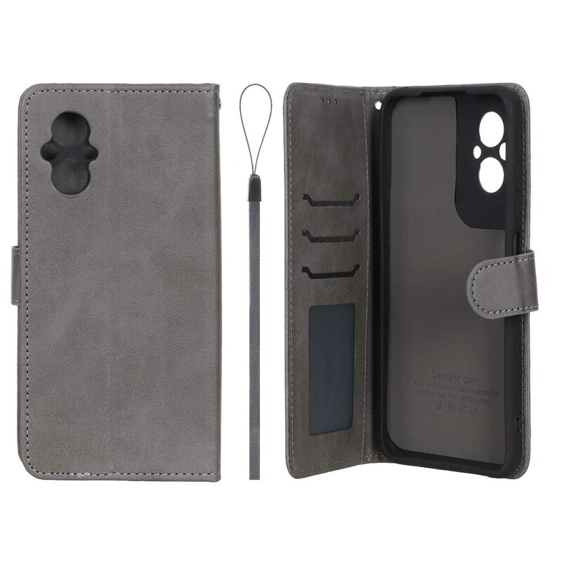 کیف موبایل مگنتی درجه یک داخل خز MNC Plus مدل Xiaomi Poco M5 - خاکستری