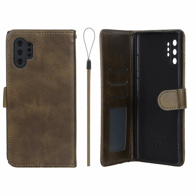 کیف موبایل مگنتی درجه یک داخل خز MNC Plus مدل Samsung Galaxy Note 10 Plus - سبز زیتونی