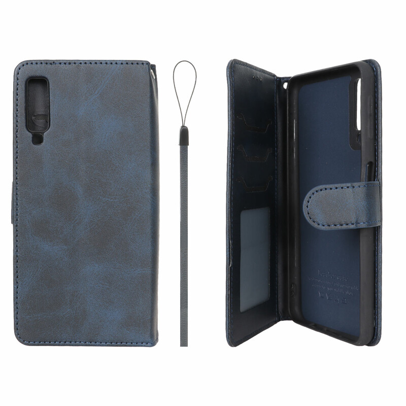 کیف موبایل مگنتی درجه یک داخل خز MNC Plus مدل Samsung Galaxy A750 / A7 (2018) - سرمه ای