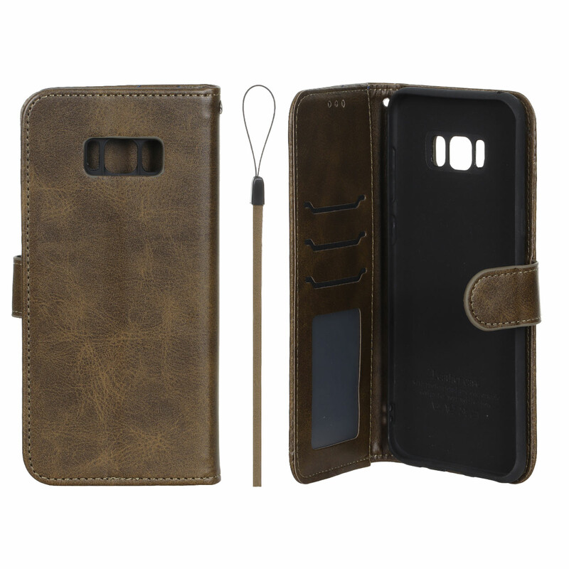 کیف موبایل مگنتی درجه یک داخل خز MNC Plus مدل Samsung Galaxy S8 Plus - سبز زیتونی