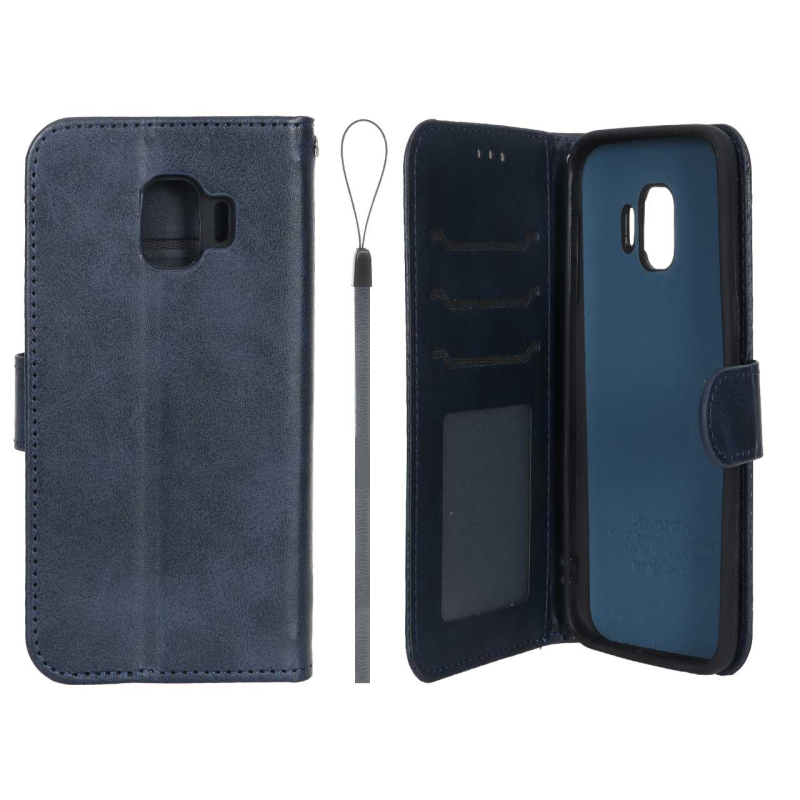 کیف موبایل مگنتی درجه یک داخل خز MNC Plus مدل Samsung Galaxy J2 Core / J260 - سرمه ای