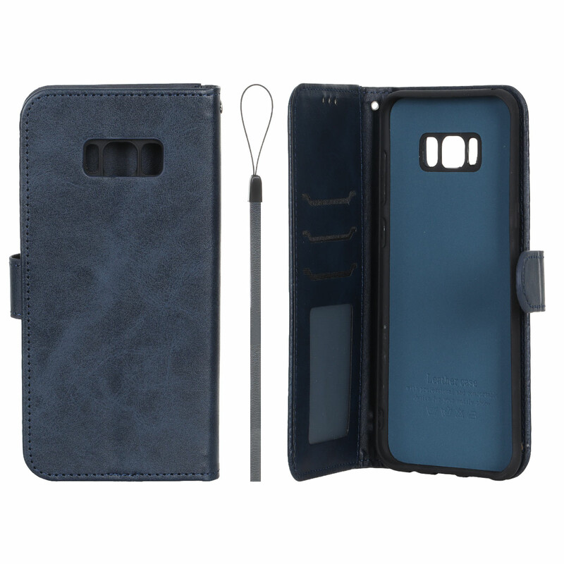 کیف موبایل مگنتی درجه یک داخل خز MNC Plus مدل Samsung Galaxy S8 Plus - سرمه ای