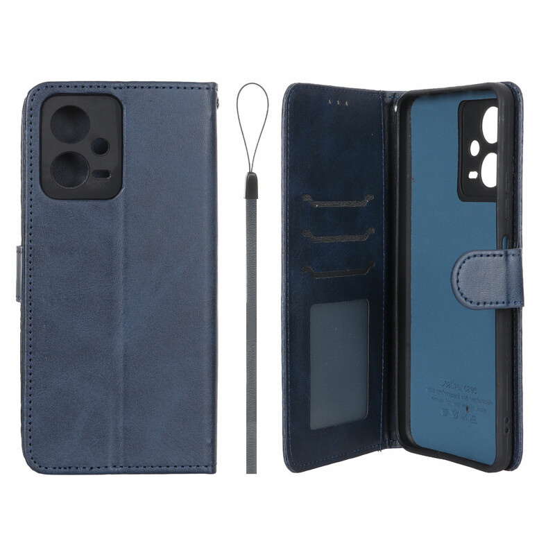 کیف موبایل مگنتی درجه یک داخل خز MNC Plus مدل Xiaomi Redmi Note 12 5G / Poco X5 5G - سرمه ای