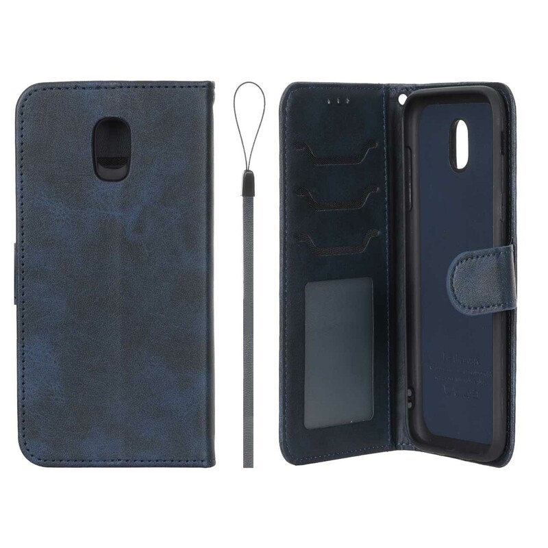 کیف موبایل مگنتی درجه یک داخل خز MNC Plus مدل Samsung Galaxy J5 Pro / J530 - سرمه ای