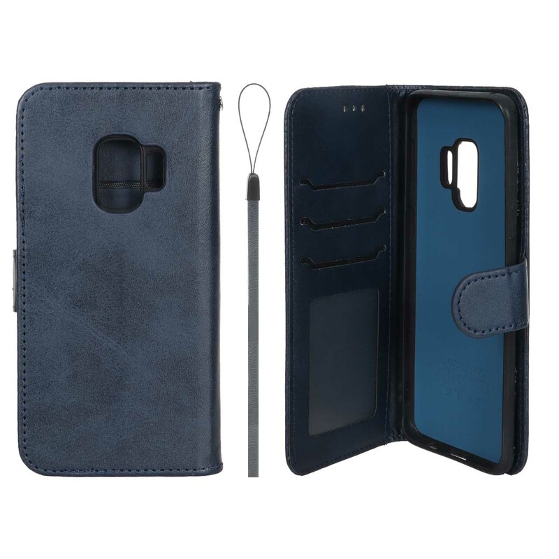 کیف موبایل مگنتی درجه یک داخل خز MNC Plus مدل Samsung Galaxy S9 - سرمه ای