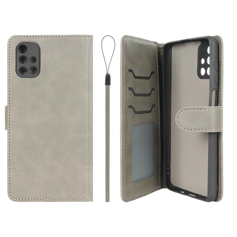 کیف موبایل مگنتی درجه یک داخل خز MNC Plus مدل Samsung Galaxy M51 - خاکستری
