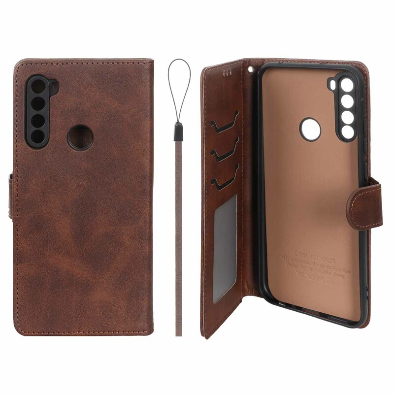 کیف موبایل مگنتی درجه یک داخل خز MNC Plus مدل Xiaomi Redmi Note 8T - قهوه ای