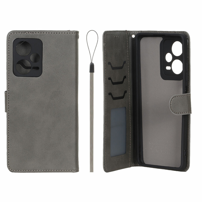 کیف موبایل مگنتی درجه یک داخل خز MNC Plus مدل Xiaomi Redmi Note 12 Pro Plus - خاکستری