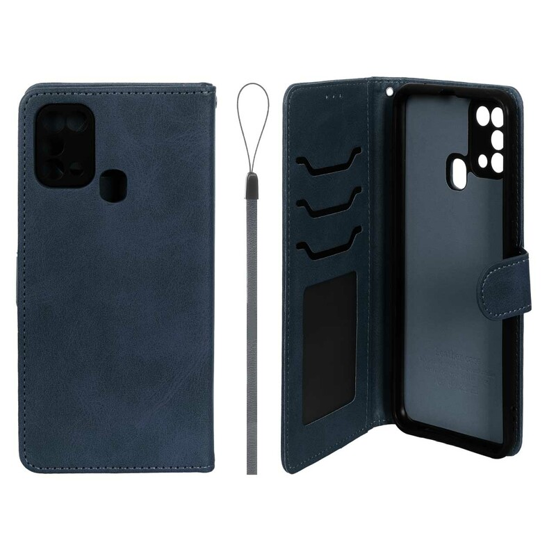 کیف موبایل مگنتی درجه یک داخل خز MNC Plus مدل Samsung Galaxy M31 - سرمه ای