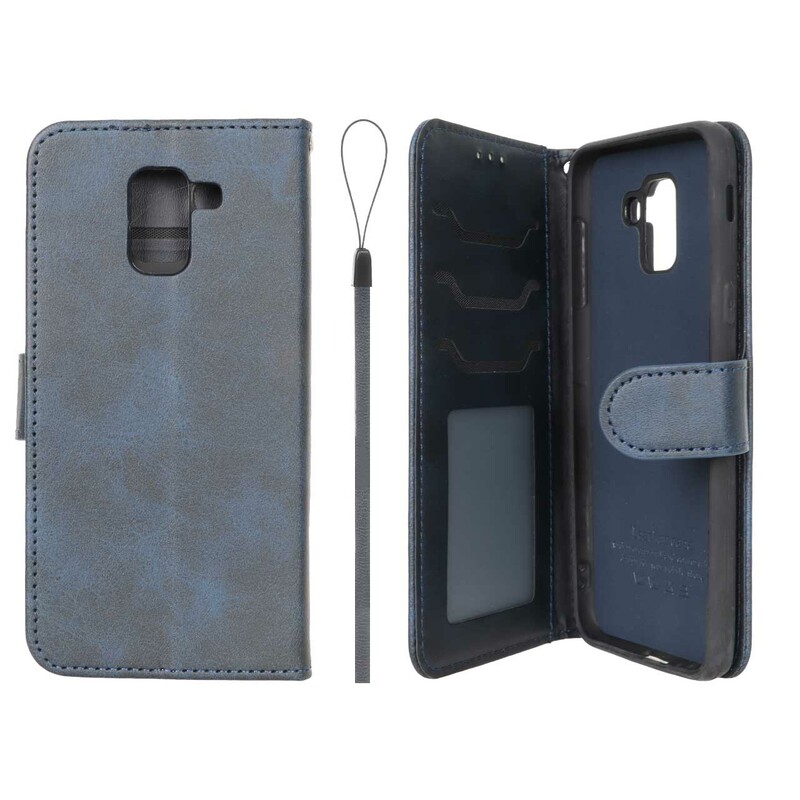 کیف موبایل مگنتی درجه یک داخل خز MNC Plus مدل Samsung Galaxy J6 2018 / J600 - سرمه ای