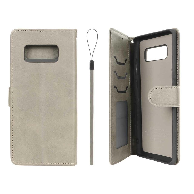 کیف موبایل مگنتی درجه یک داخل خز MNC Plus مدل Samsung Galaxy Note 8 - خاکستری
