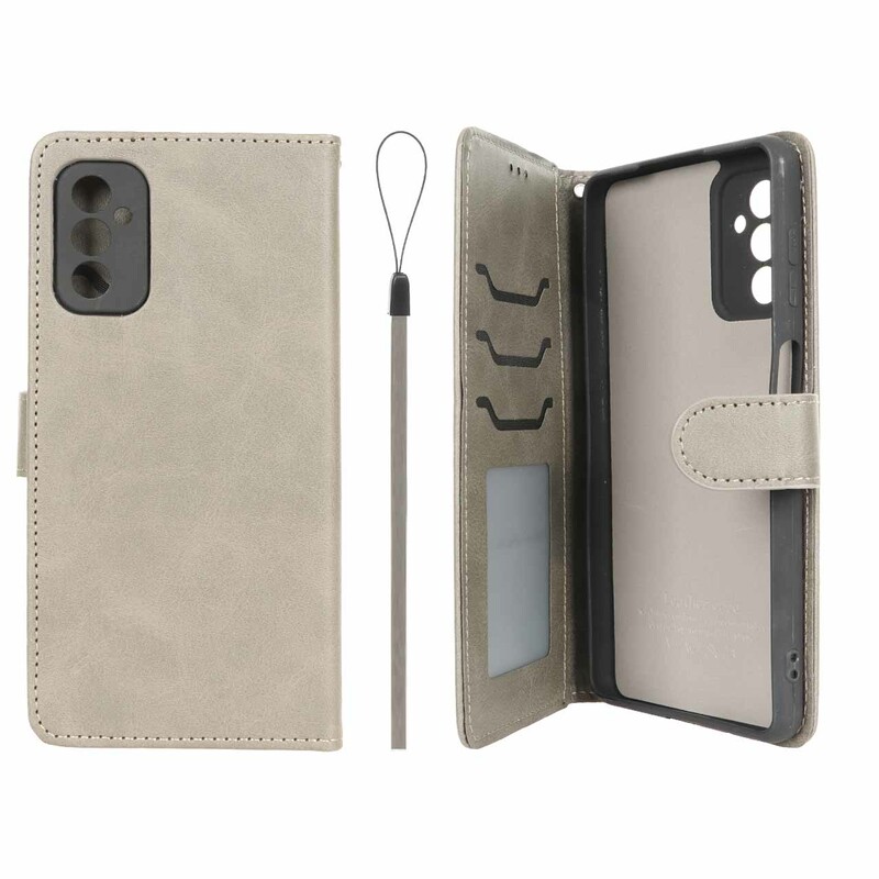 کیف موبایل مگنتی درجه یک داخل خز MNC Plus مدل Samsung Galaxy M52 - خاکستری