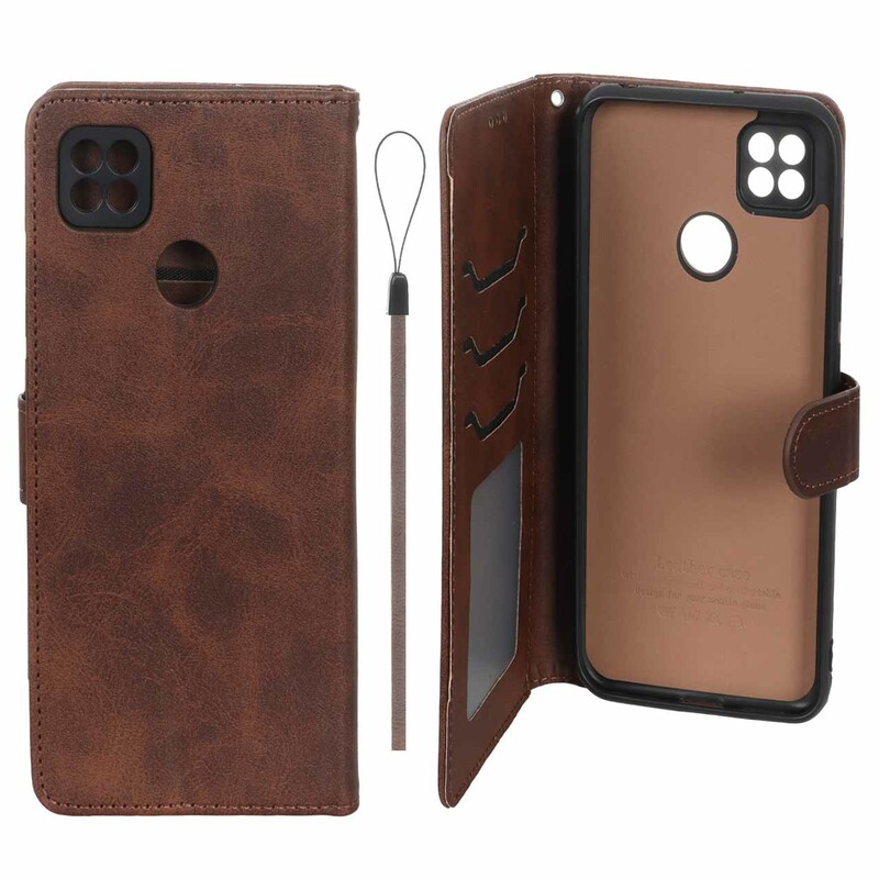 کیف موبایل مگنتی درجه یک داخل خز MNC Plus مدل Xiaomi Redmi 10A / Redmi 9C / Poco C31 - قهوه ای