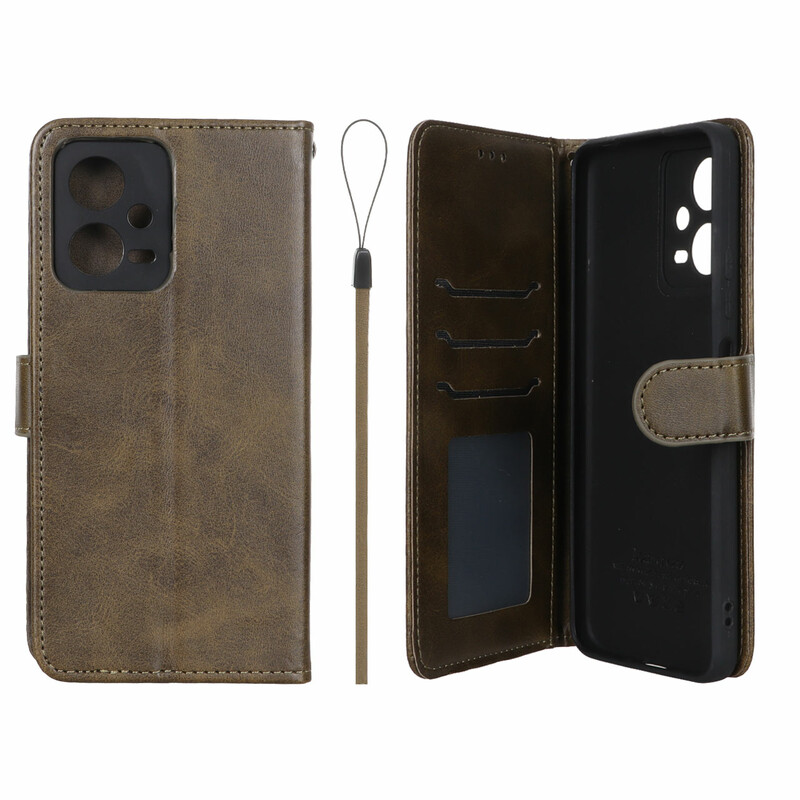 کیف موبایل مگنتی درجه یک داخل خز MNC Plus مدل Xiaomi Redmi Note 12 5G / Poco X5 5G - سبز زیتونی