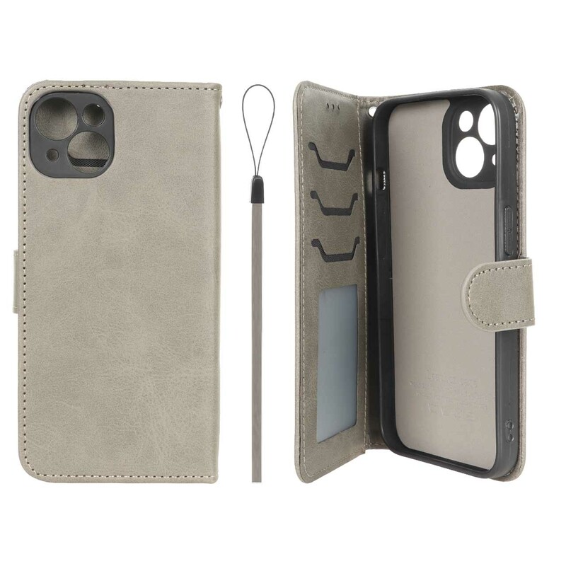 کیف موبایل مگنتی درجه یک داخل خز MNC Plus مدل Apple iPhone 13 / iPhone 14 - خاکستری