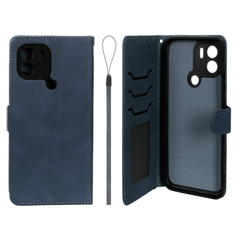 کیف موبایل مگنتی درجه یک داخل خز MNC Plus مدل Xiaomi Redmi A1 Plus / Redmi A2 Plus - سرمه ای