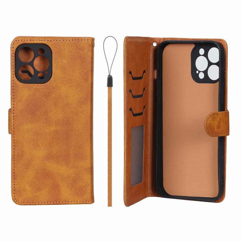 کیف موبایل مگنتی درجه یک داخل خز MNC Plus مدل Apple iPhone 12 Pro Max - عسلی