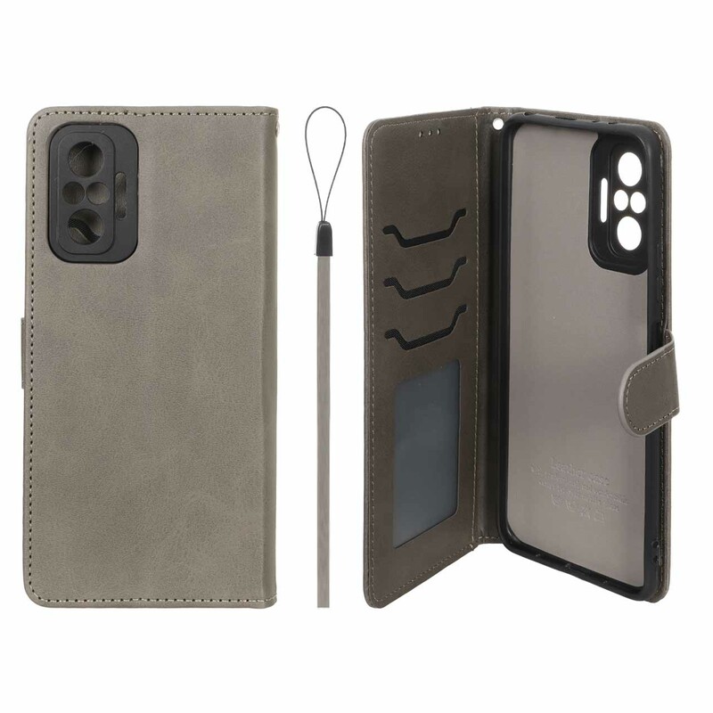 کیف موبایل مگنتی درجه یک داخل خز MNC Plus مدل Xiaomi Redmi Note 10 Pro 4G / Redmi Note 10 Pro Max - خاکستری