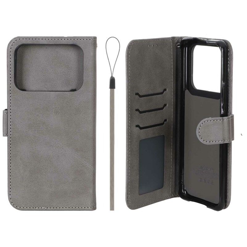 کیف موبایل مگنتی درجه یک داخل خز MNC Plus مدل Xiaomi Mi 11 Ultra - خاکستری