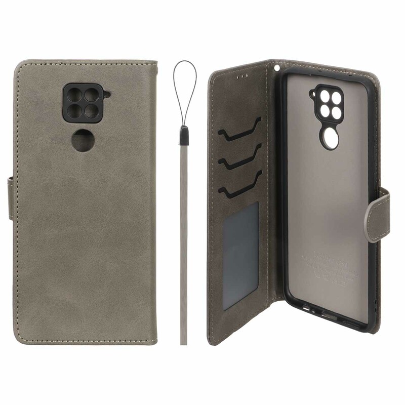 کیف موبایل مگنتی درجه یک داخل خز MNC Plus مدل Xiaomi Redmi Note 9 / Redmi 10X 5G / Redmi 10X Pro 5G  - خاکستری
