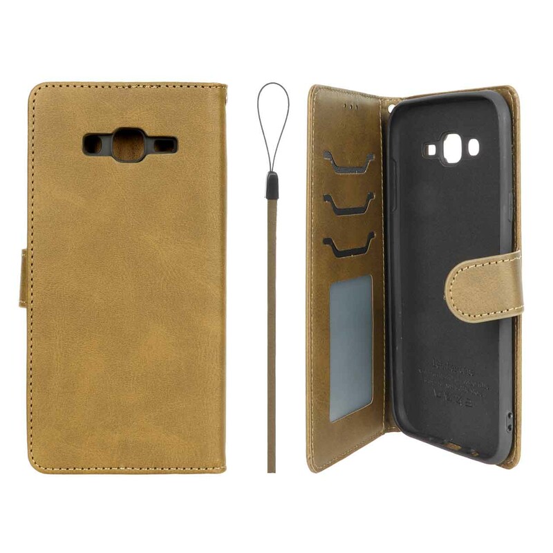 کیف موبایل مگنتی درجه یک داخل خز MNC Plus مدل Samsung Galaxy J7 (2015) / J700 - سبز زیتونی