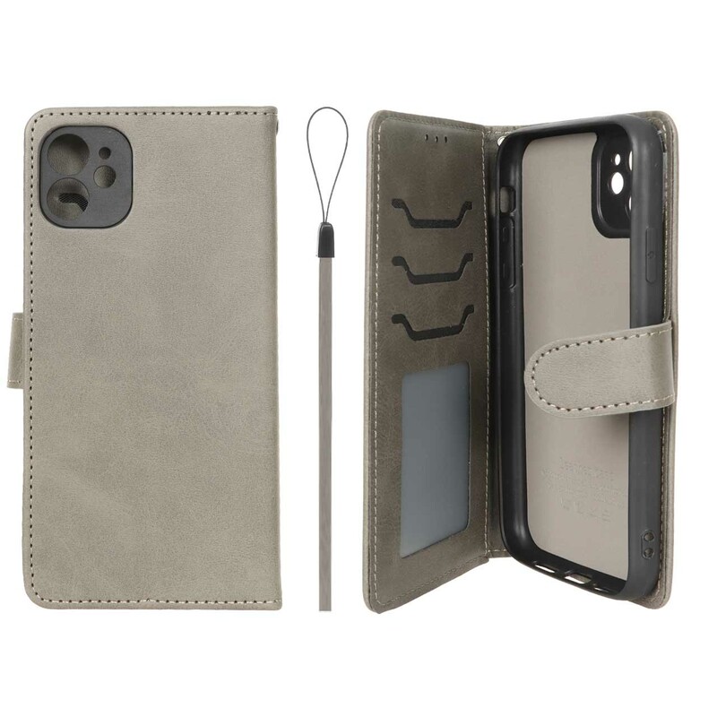 کیف موبایل مگنتی درجه یک داخل خز MNC Plus مدل Apple iPhone 11 - خاکستری
