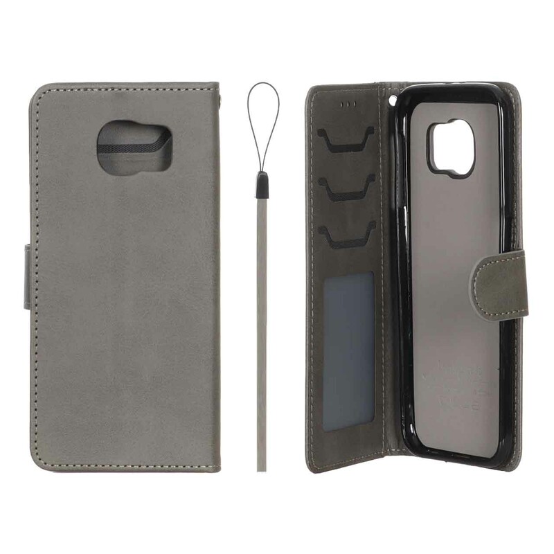 کیف موبایل مگنتی درجه یک داخل خز MNC Plus مدل Samsung Galaxy S6 - خاکستری