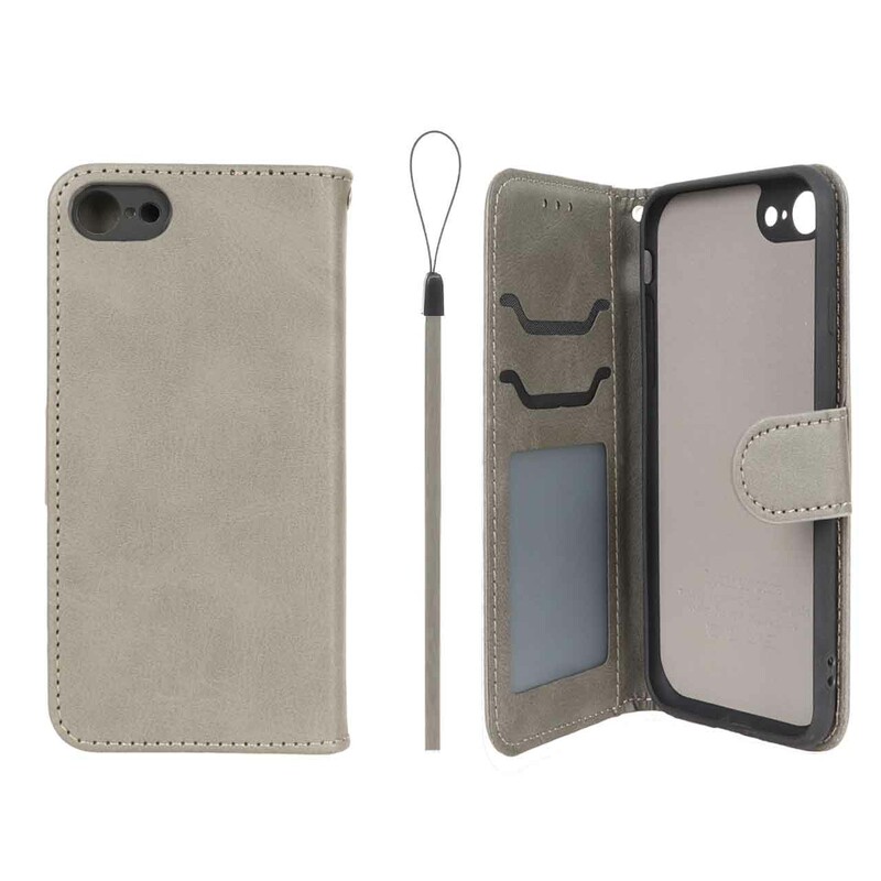 کیف موبایل مگنتی درجه یک داخل خز MNC Plus مدل Apple iPhone 7 / iPhone 8 / iPhone SE (2020) - خاکستری
