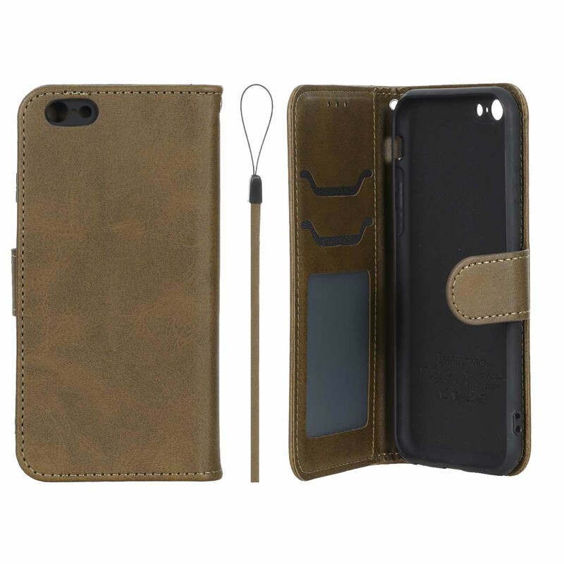 کیف موبایل مگنتی درجه یک داخل خز MNC Plus مدل Apple iPhone 6 / iPhone 6s - سبز زیتونی
