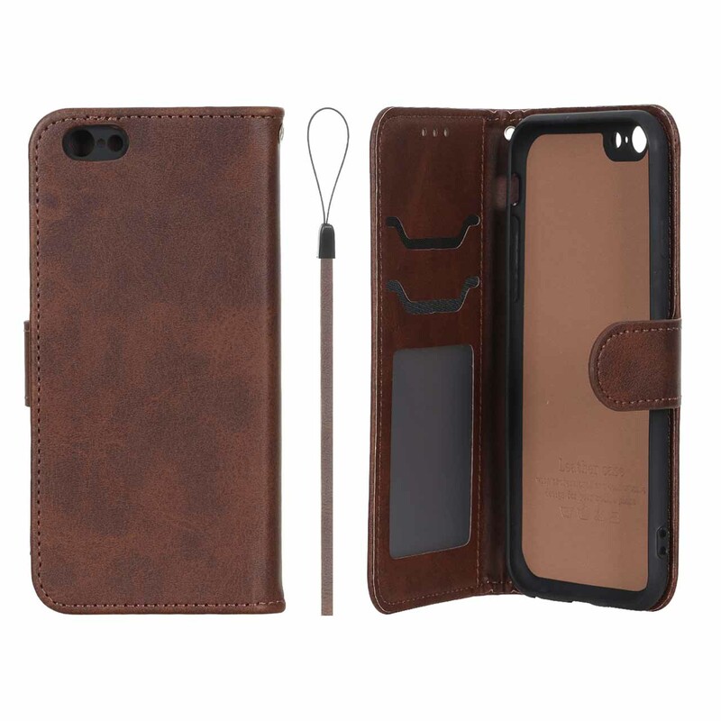 کیف موبایل مگنتی درجه یک داخل خز MNC Plus مدل Apple iPhone 6 / iPhone 6s - قهوه ای