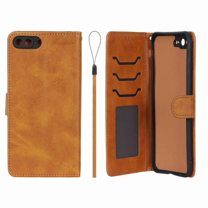 کیف موبایل مگنتی درجه یک داخل خز MNC Plus مدل Apple iPhone 7 Plus / iPhone 8 Plus - عسلی