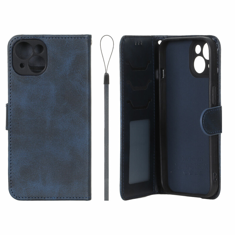 کیف موبایل مگنتی درجه یک داخل خز MNC Plus مدل Apple iPhone 13 / iPhone 14 - سرمه ای