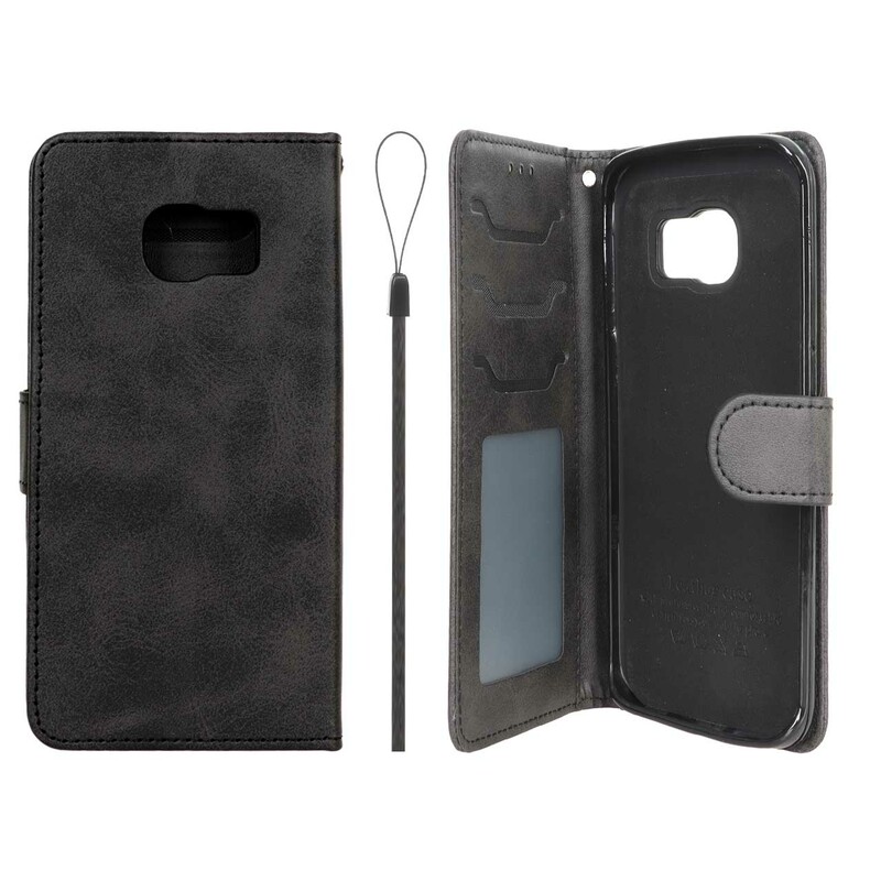 کیف موبایل مگنتی درجه یک داخل خز MNC Plus مدل Samsung Galaxy S6 Edge - مشکی
