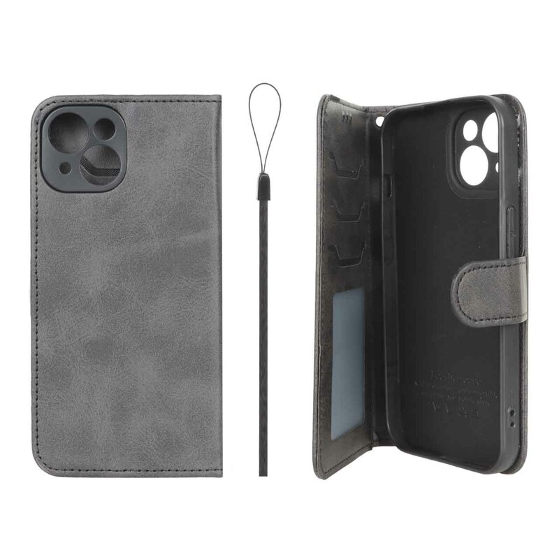 کیف موبایل مگنتی درجه یک داخل خز MNC Plus مدل Apple iPhone 15 - مشکی