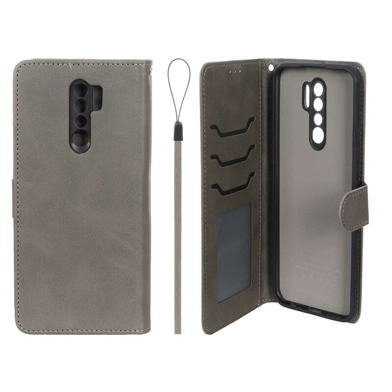 کیف موبایل مگنتی درجه یک داخل خز MNC Plus مدل Xiaomi Redmi 9 / Redmi 9 Prime / Poco M2 - خاکستری
