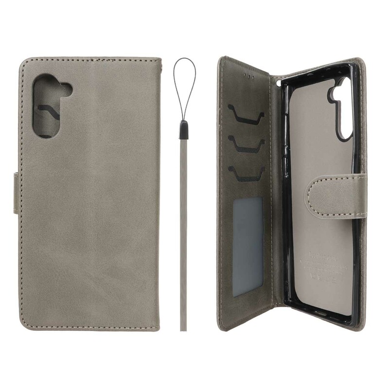 کیف موبایل مگنتی درجه یک داخل خز MNC Plus مدل Samsung Galaxy Note 10 - خاکستری