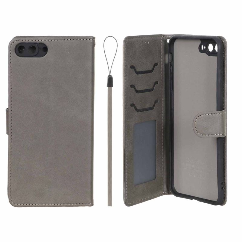 کیف موبایل مگنتی درجه یک داخل خز MNC Plus مدل Apple iPhone 7 Plus / iPhone 8 Plus - خاکستری