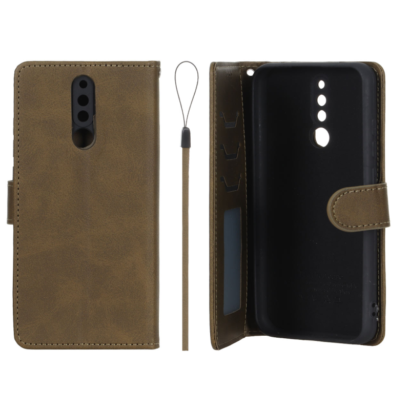 کیف موبایل مگنتی درجه یک داخل خز MNC Plus مدل Xiaomi Redmi 8A - سبز زیتونی