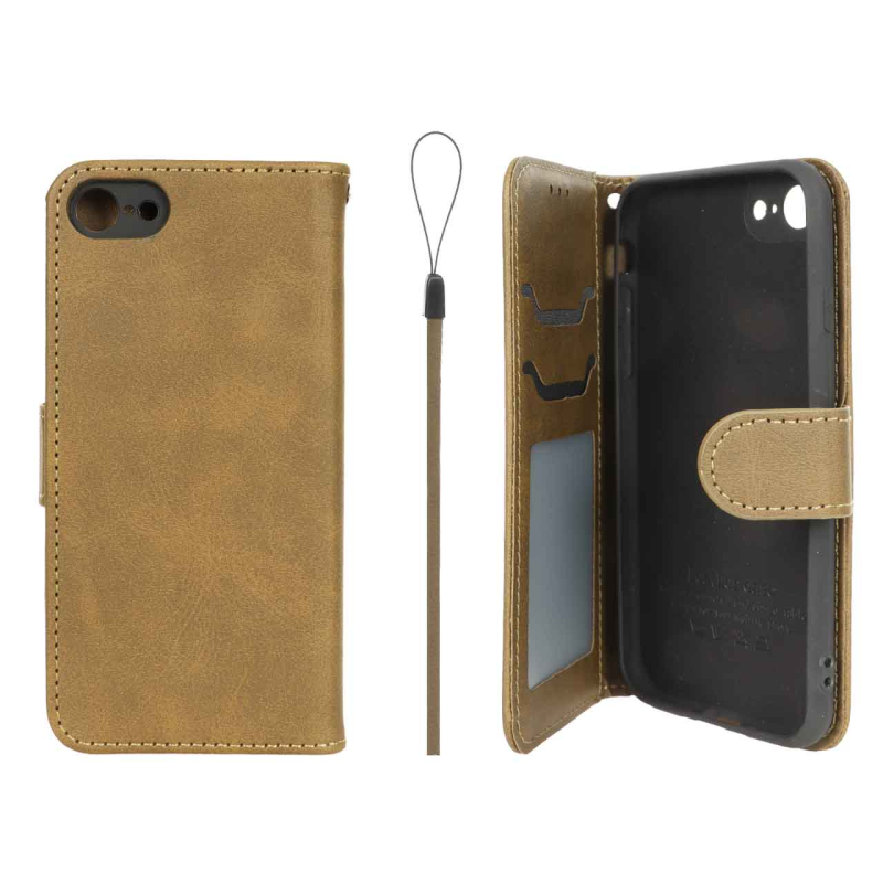کیف موبایل مگنتی درجه یک داخل خز MNC Plus مدل Apple iPhone 7 / iPhone 8 / iPhone SE (2020) - سبز زیتونی