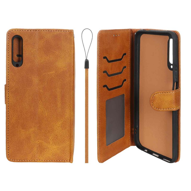 کیف موبایل مگنتی درجه یک داخل خز MNC Plus مدل Huawei Y9s / 9X Pro / Y9s New - عسلی