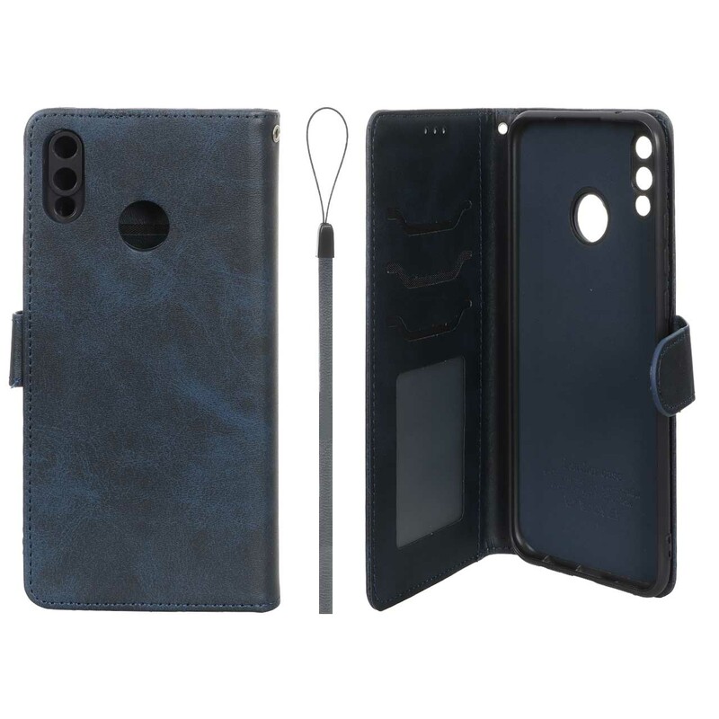کیف موبایل مگنتی درجه یک داخل خز MNC Plus مدل Huawei Y9 2019 - سرمه ای