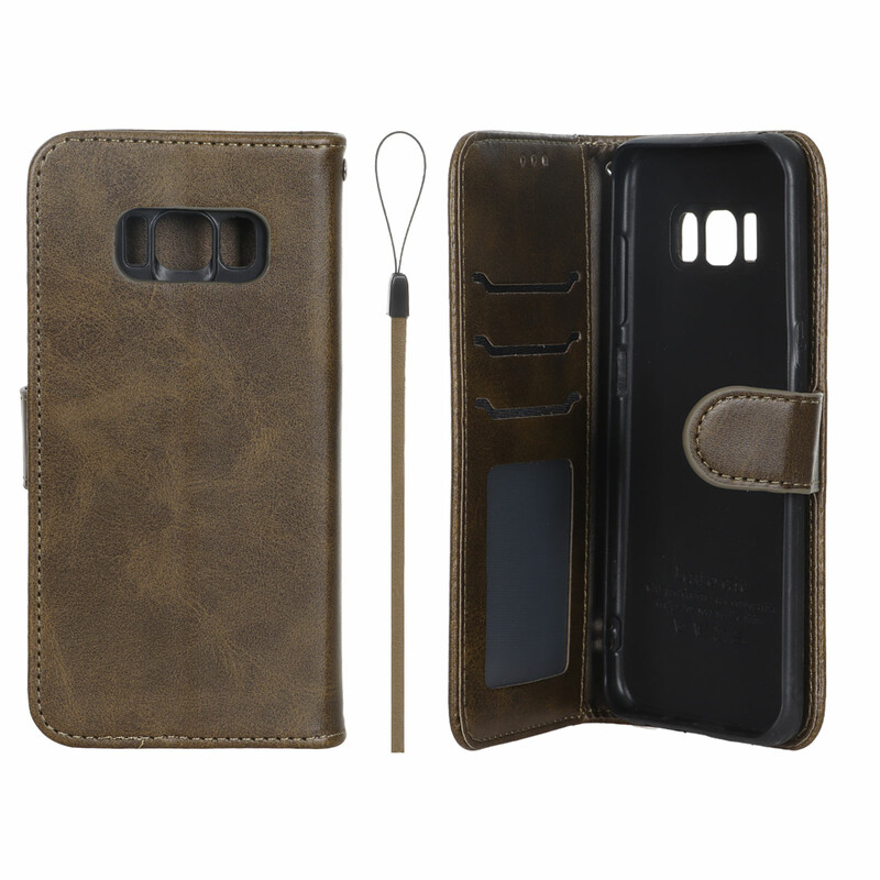کیف موبایل مگنتی درجه یک داخل خز MNC Plus مدل Samsung Galaxy S8 - سبز زیتونی