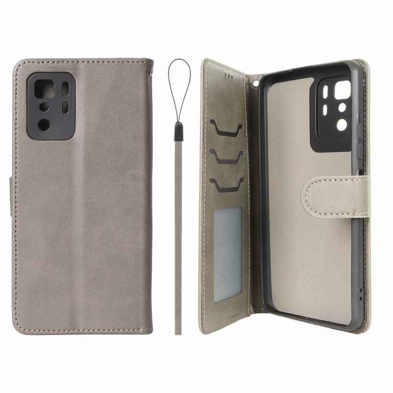 کیف موبایل مگنتی درجه یک داخل خز MNC Plus مدل Xiaomi Redmi Note 10 Pro 5G / Poco X3 GT - خاکستری